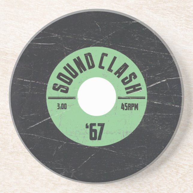 Sound Clash Reggae/Ska Sandstone Coaster (Front)