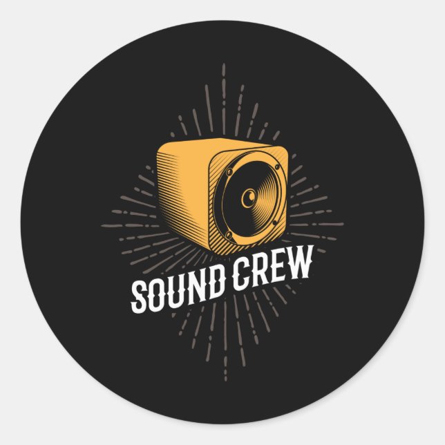 SOUND CREW Sound Guy Audio Technician Audio Classic Round Sticker (Front)