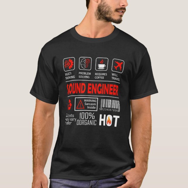 Sound Engineer Allrounder Fun Music Party T-Shirt (Front)