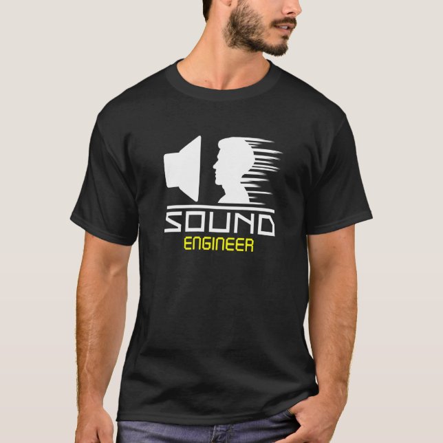 Sound Engineer Audio Tech Mixer Music Concert Tech T-Shirt (Front)