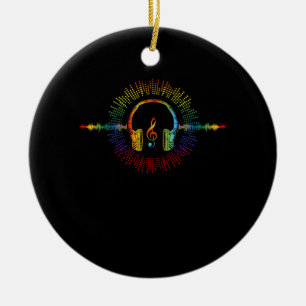 Sound Engineer Audio Wave Audio Engineer Music Ceramic Tree Decoration