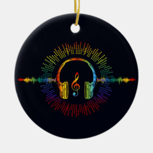 Sound Engineer Audio Wave Audio Engineer Music Ceramic Tree Decoration