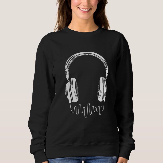 Sound Engineer Audio Wave Audio Engineer Music Sweatshirt (Front)
