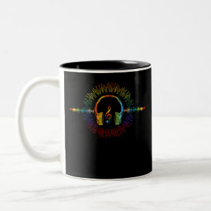 Sound Engineer Audio Wave Audio Engineer Music Two-Tone Coffee Mug
