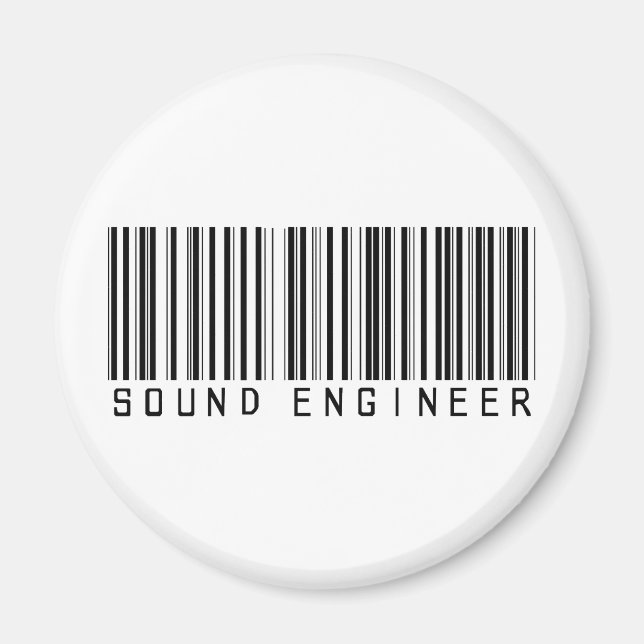 Sound Engineer Bar Code Magnet (Front)