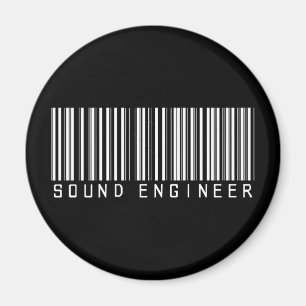 Sound Engineer Bar Code Magnet