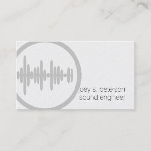 Sound Engineer Bold Sound Wave Icon Music Business Card