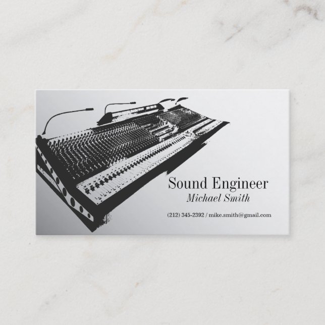 Sound Engineer Business Card (Front)