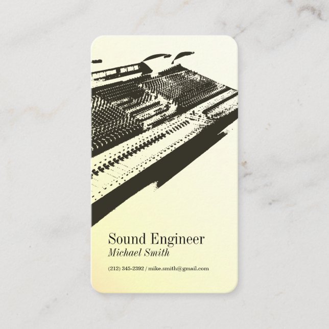 Sound Engineer Business Card (Front)