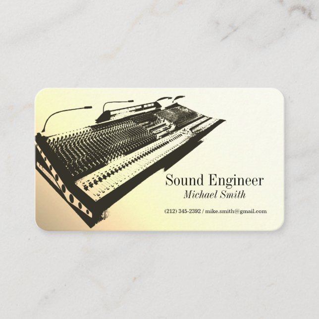 Sound Engineer Business Card (Front)