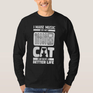 Sound Engineer Cat Producer - Studio Audio Enginee T-Shirt