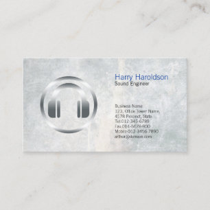 Sound Engineer Headphones Icon Business Card