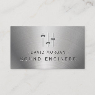 Sound Engineer Metal Business Card