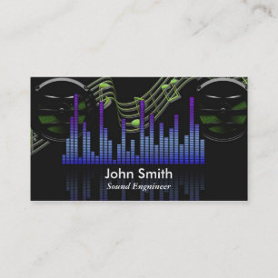 Sound Engineer or freelance music producer studio Business Card