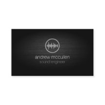 Sound Engineer Sound Wave Icon Brushed Metal