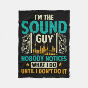 Sound Engineer Tech Husband Dad Funny Dj Disc Jock Fleece Blanket