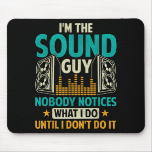 Sound Engineer Tech Husband Dad Funny Dj Disc Jock Mouse Mat