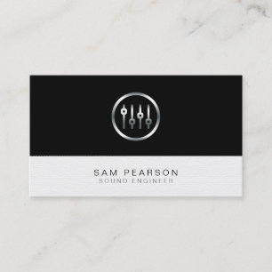 Sound Engineer Volume Sliders Icon Business Card