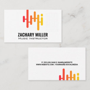 Sound Equalizer Graphic Business Card