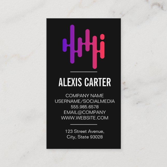 Sound Equalizer | Producer Business Card (Front)