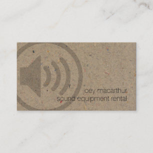 Sound Equipment Rental Bold Speaker Icon Music Business Card