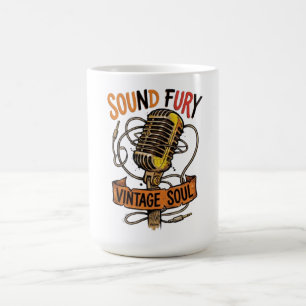 Sound Fury Vintage Soul Microphone Graphic Women's Coffee Mug