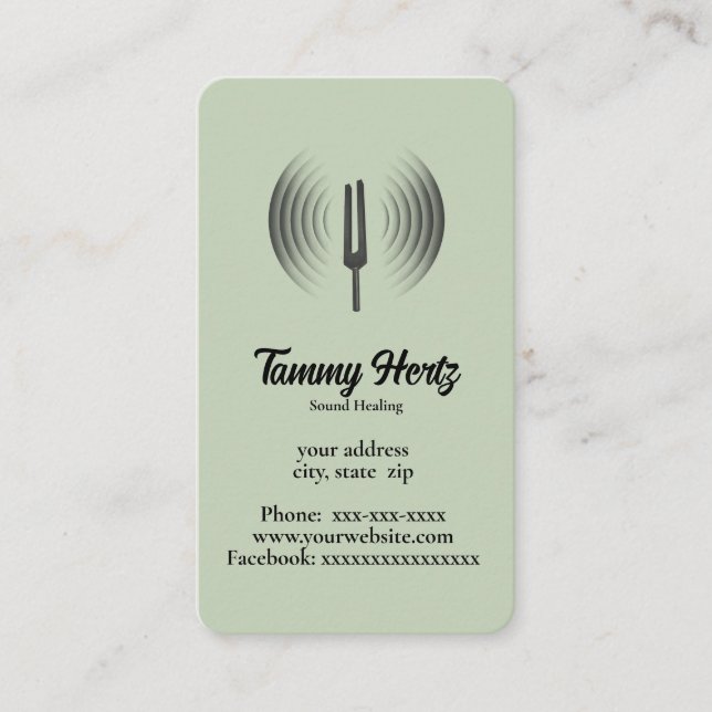 Sound healing business card (Front)