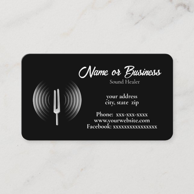 Sound healing business card (Front)