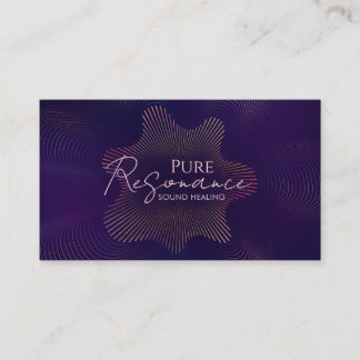 Sound Healing Practitioner Resonance Wave Business Card