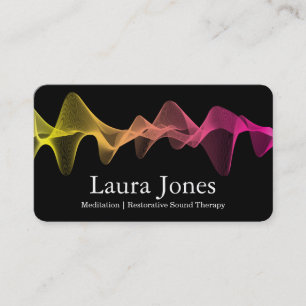 Sound Healing Sonic Wave Resonance Business Card