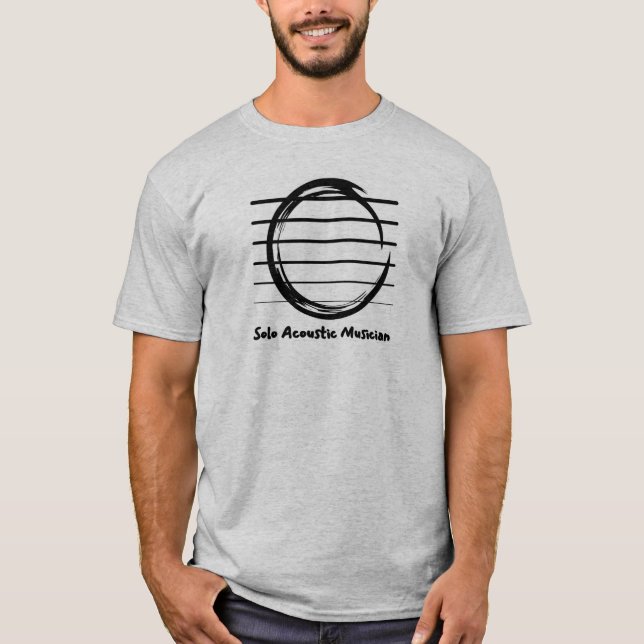 Sound Hole and Strings T-shirt (pick your colour) (Front)