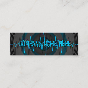 Sound Light Blue Dark business card skinny