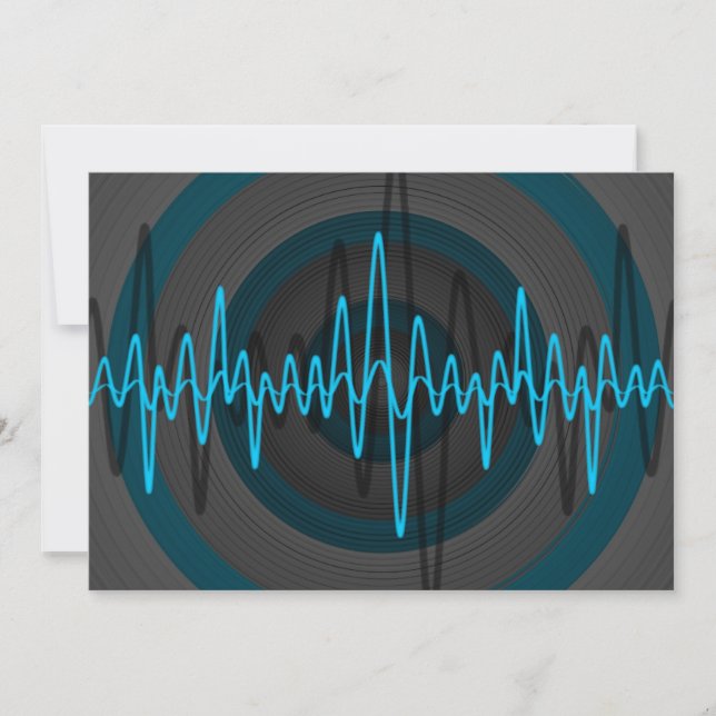 Sound Light Blue Dark invitation (Front)