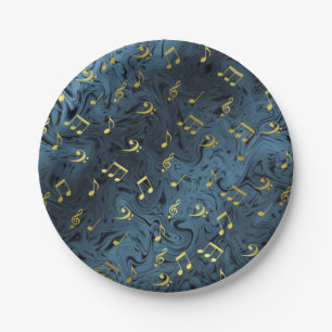 sound, metal, music, musical, sign, note, shape, paper plate