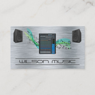 Sound Mixer and Speakers Musical Business Card