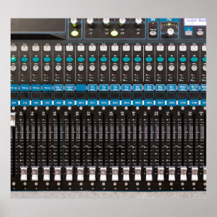 Sound mixer control, event hall. poster