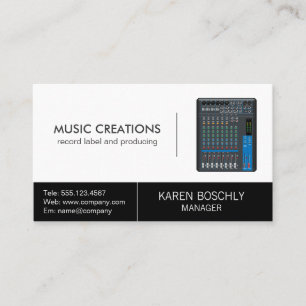 Sound Mixing Board   Music Technology Business Card