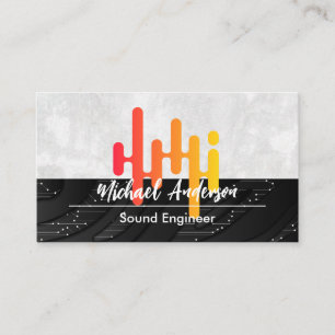 Sound Music Logo Technology Business Card