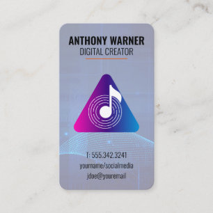 Sound Note Digital Sound   Musical Sheet Business Card