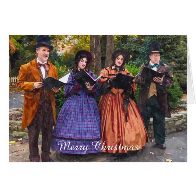 Sound Of Carolers Christmas Card (Front Horizontal)