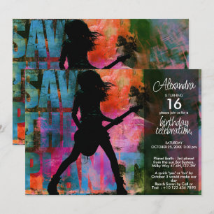 Sound of Change Modern Urban Peace Art Invitation