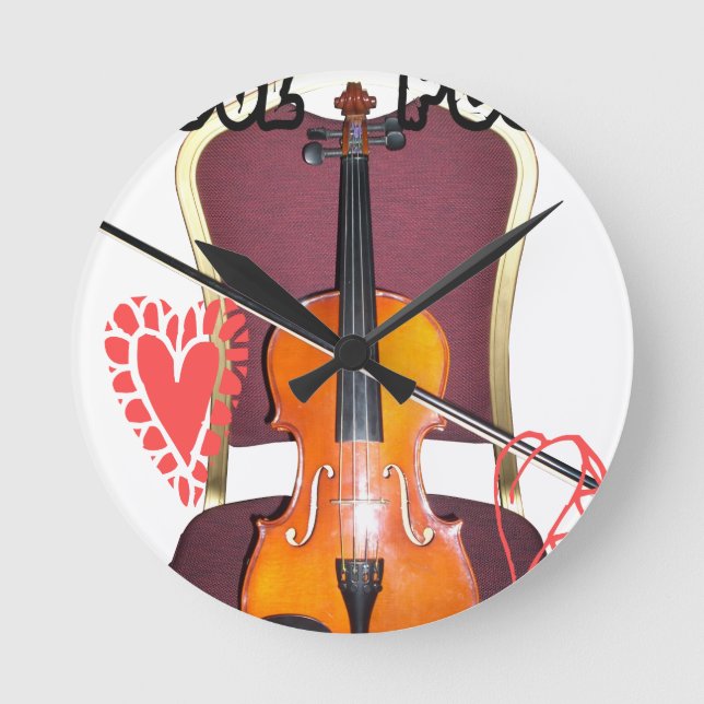 Sound of love hakuna matata valentine round clock (Front)