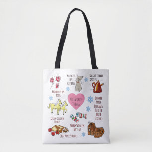 Sound of Music My Favourite Things Cute Hand-Drawn Tote Bag