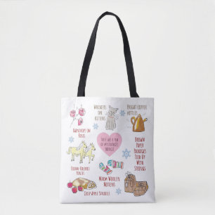 Sound of Music My Favourite Things Hand-Illustrate Tote Bag