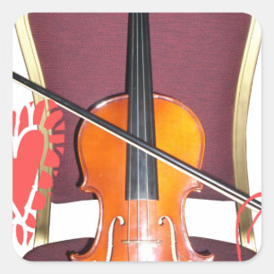 Sound of  v love hakuna matata valentine square sticker