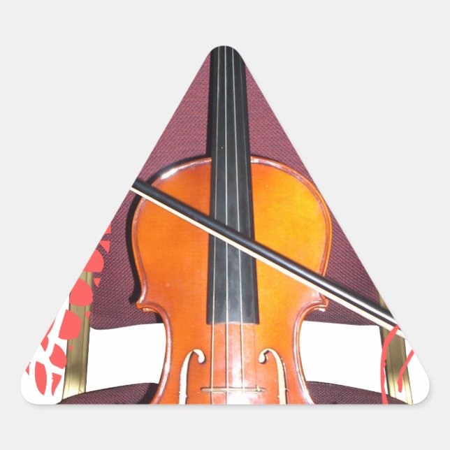 Sound of  v love hakuna matata valentine triangle sticker (Front)