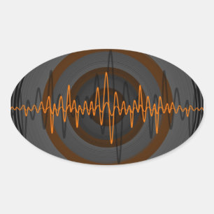 Sound Orange Dark sticker oval