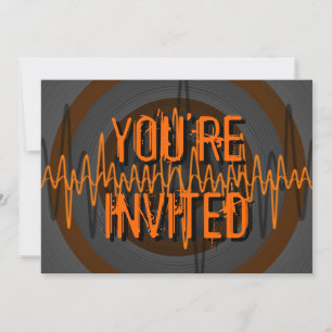 Sound Orange Dark 'You're Invited' invitation