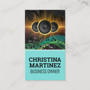 Sound Speakers Engineer Musician Business Card