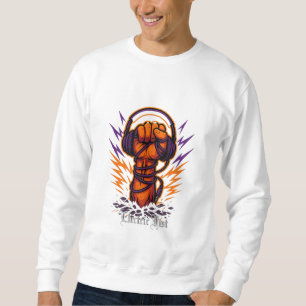 Sound Surge   Streetwear   White  Sweatshirt